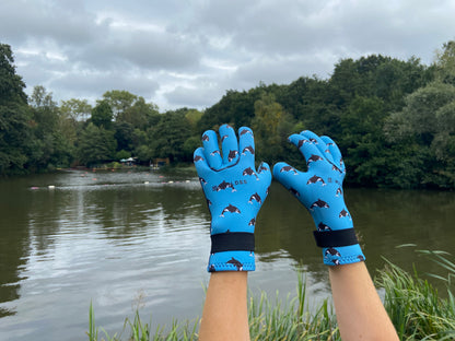 Eco-friendly neoprene wild swimming gloves: Orca