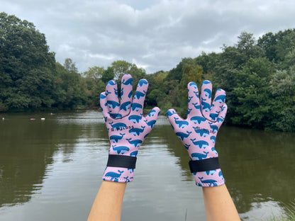 Eco-friendly neoprene wild swimming gloves: Humpback