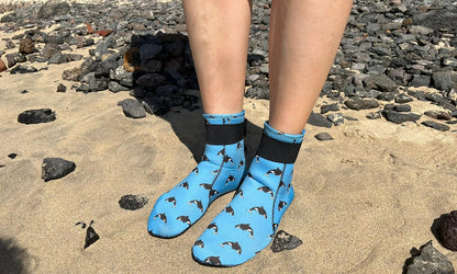 Eco-friendly neoprene wild swimming socks: Orca