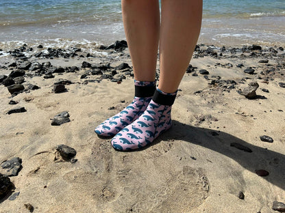 Eco-friendly neoprene wild swimming socks: Humpback